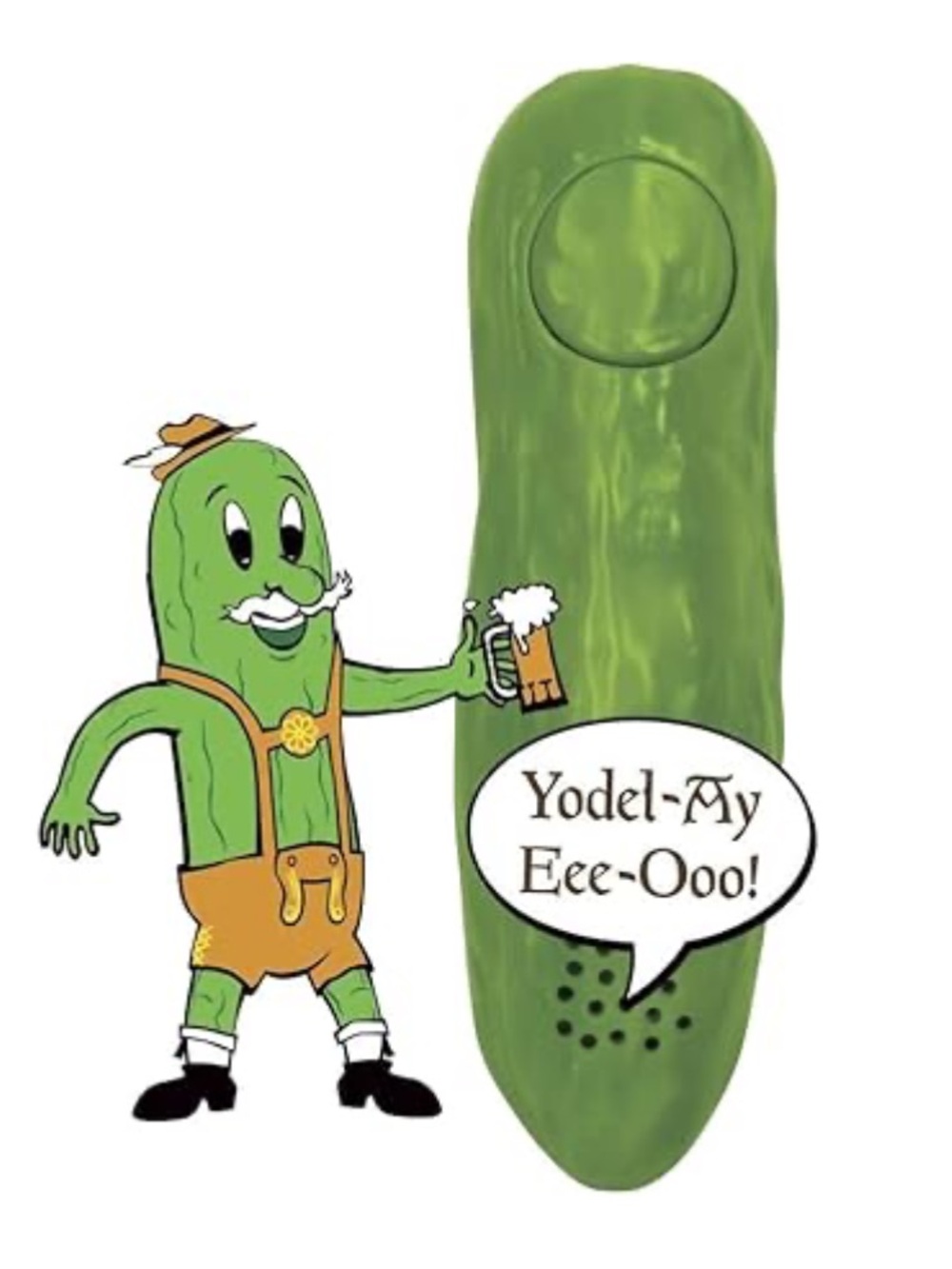 Archie McPhee Electronic Yodelling Pickle Toy - NEW - Picture 3 of 5